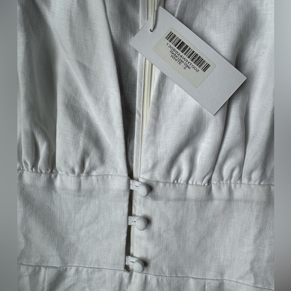 NWT Maribel Linen Dress in White - Picture 7 of 12